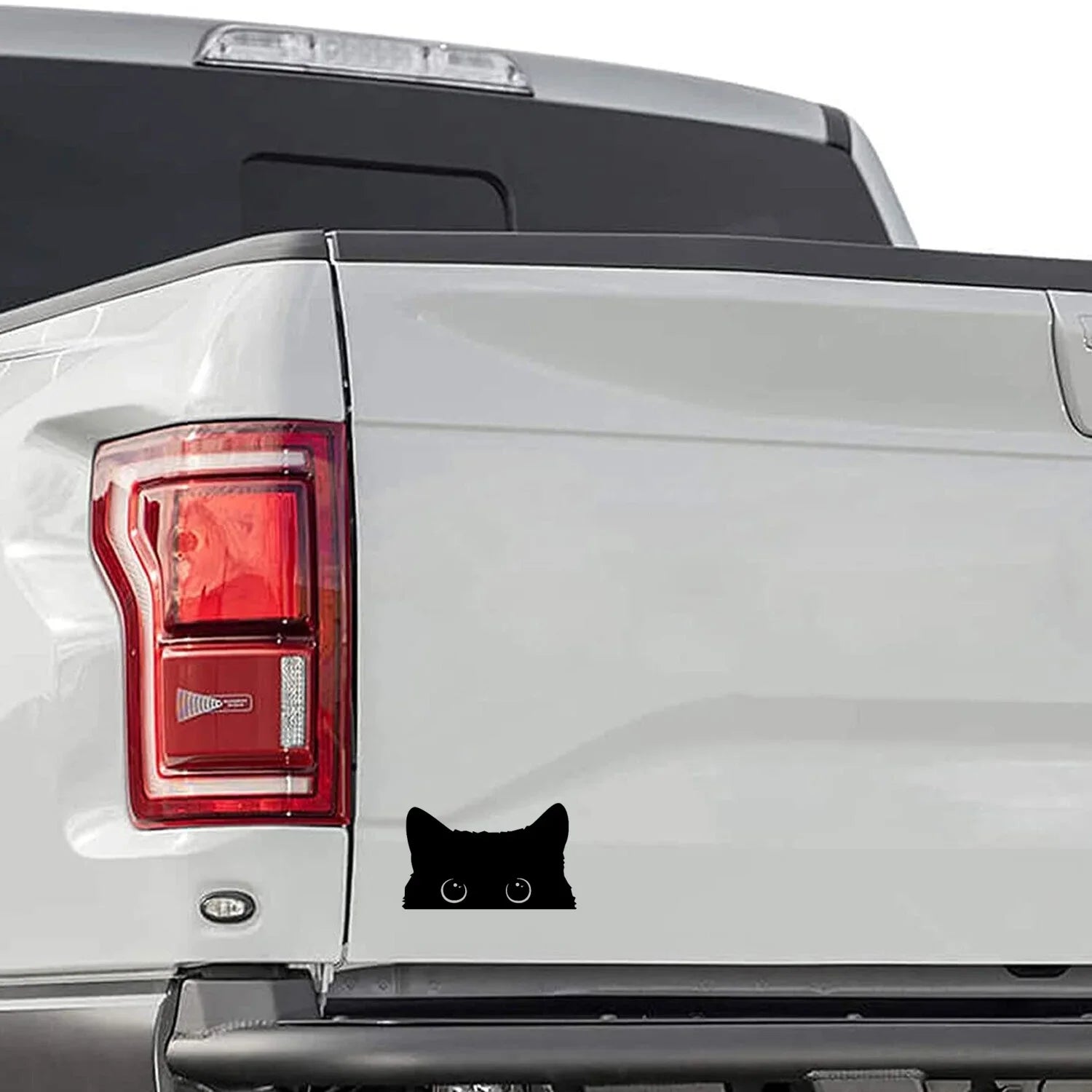Vinyl Car Sticker Accessory - Waterproof Styling Cover for Car Decoration - Adorable Poor Cat Design with Big Eyes for Car
