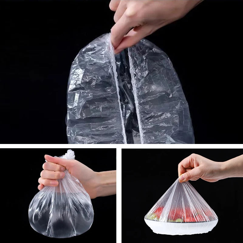 Cover Plastic Wrap Elastic Food Lids for Bowls Elastic close-up view