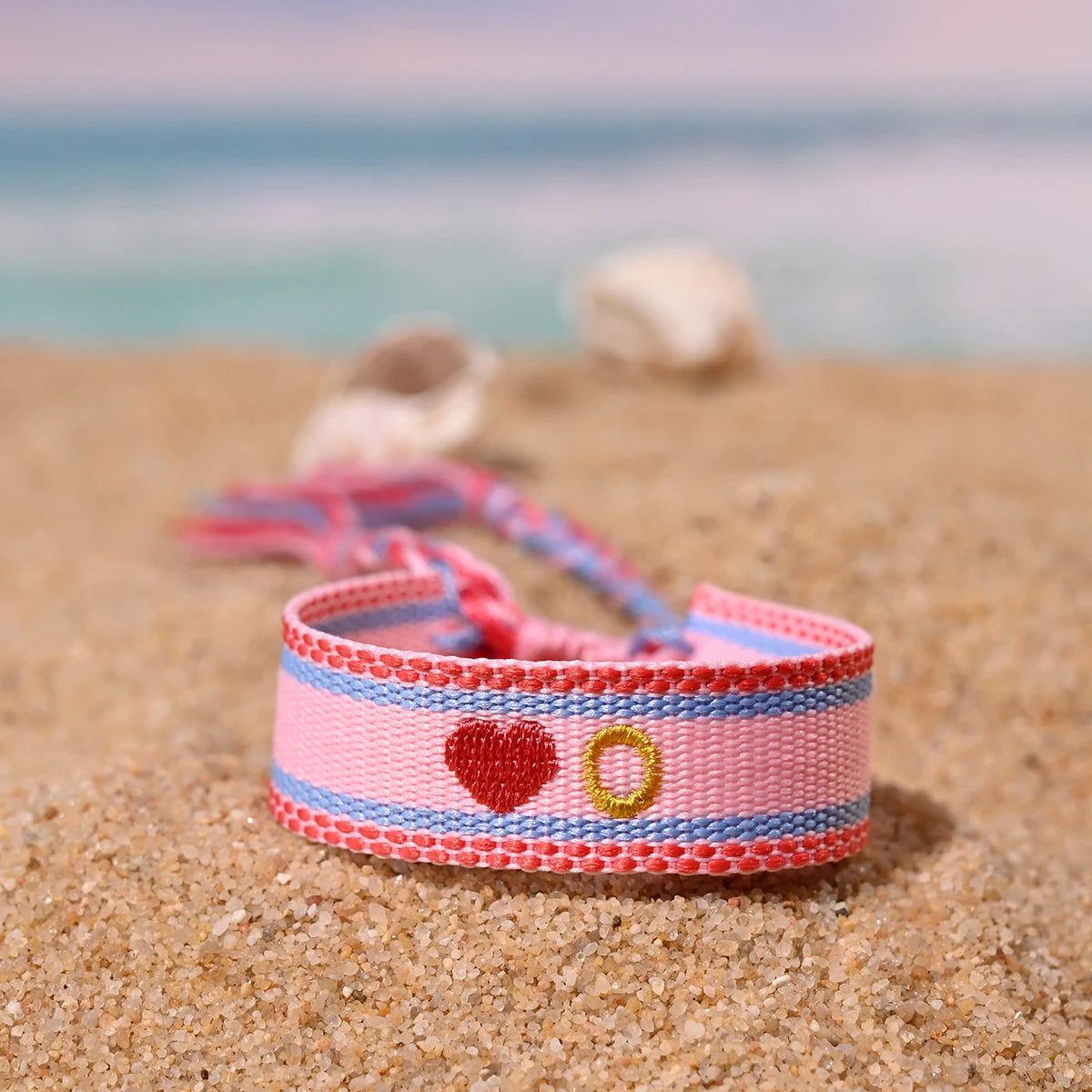 Handwoven Initial Letter Bracelet | Personalized Friendship Gift for Women alternate view