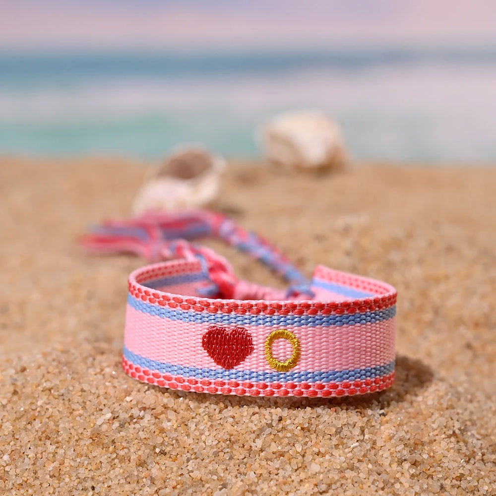 Handwoven Initial Letter Bracelet | Personalized Friendship Gift for Women alternate view