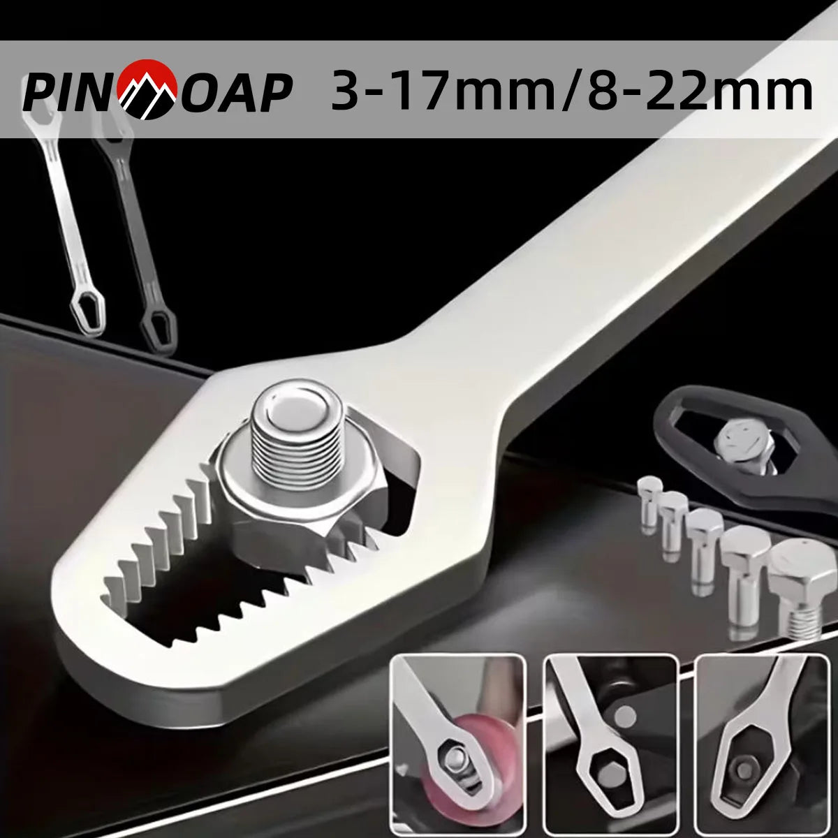 Adjustable Self-Tightening Double Head Wrench | Multi-Functional Tool for Cars, Bicycles, and Homes