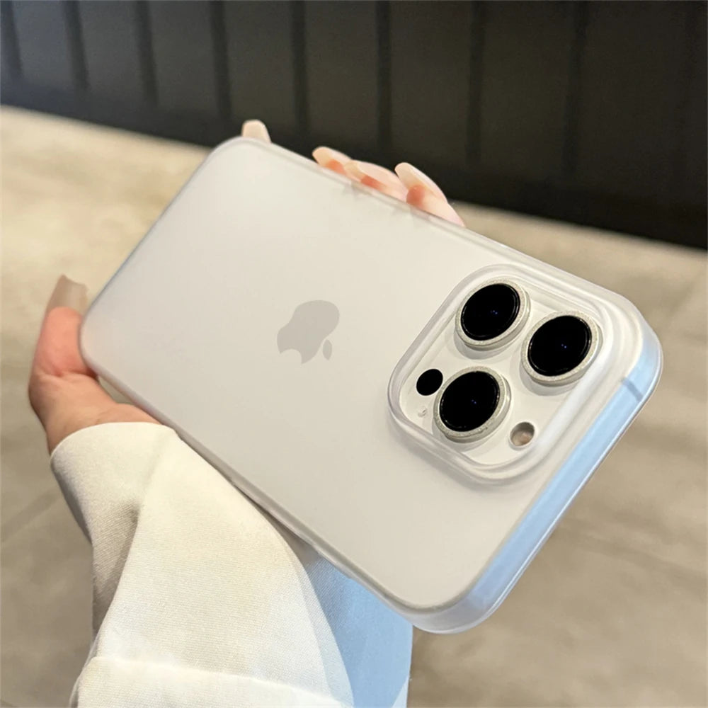 Soft Matte Candy Transparent Phone Case For iPhone 18 17 16 15 14 Pro Max Plus 13 12 1 close-up view