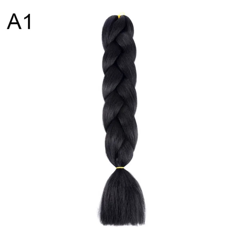 Synthetic Jumbo Braids Hair 24Inch Braiding Hair Extensions Ombre Fake Hair For Croch lifestyle view