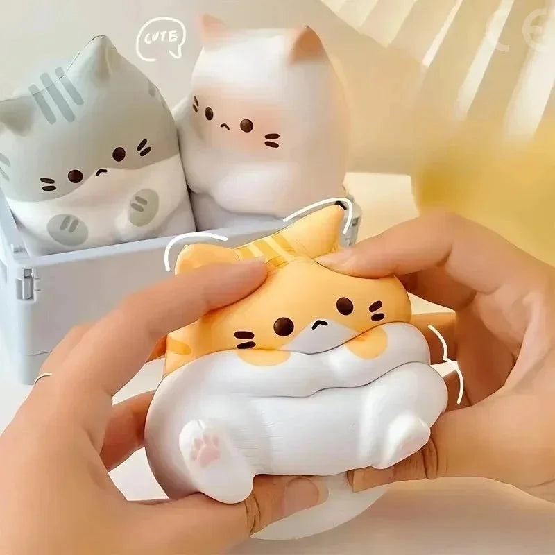 Cat Slow Rising Squishy Toy, Kawaii Cat Stress Ball for Desk Gift Soft Foam Squeeze Toy for Stress R