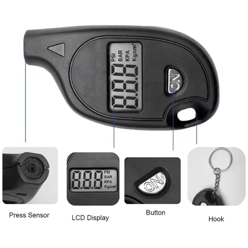 Tire Gauge Digital With LCD Display Car Tire Air Pressure Tester Meter Auto Car Motor lifestyle view
