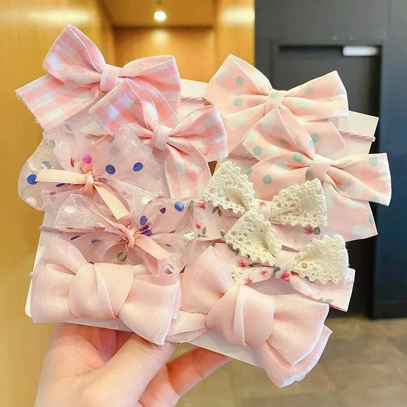 10pcs Hair Accessories Girls Scrunchies Aesthetic Lacos De Cabelo Infantil Bands Kids alternate view
