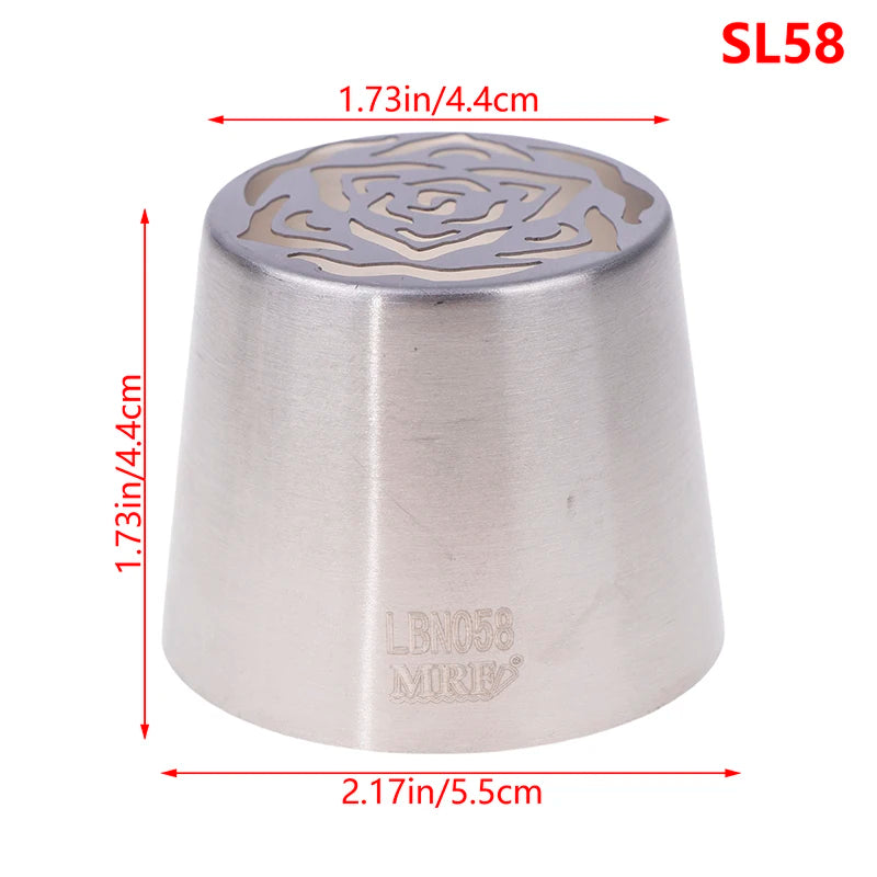 1Pc Stainless Steel Russian Piping Tips Christmas Cake Icing Frosting Nozzles For C additional angle
