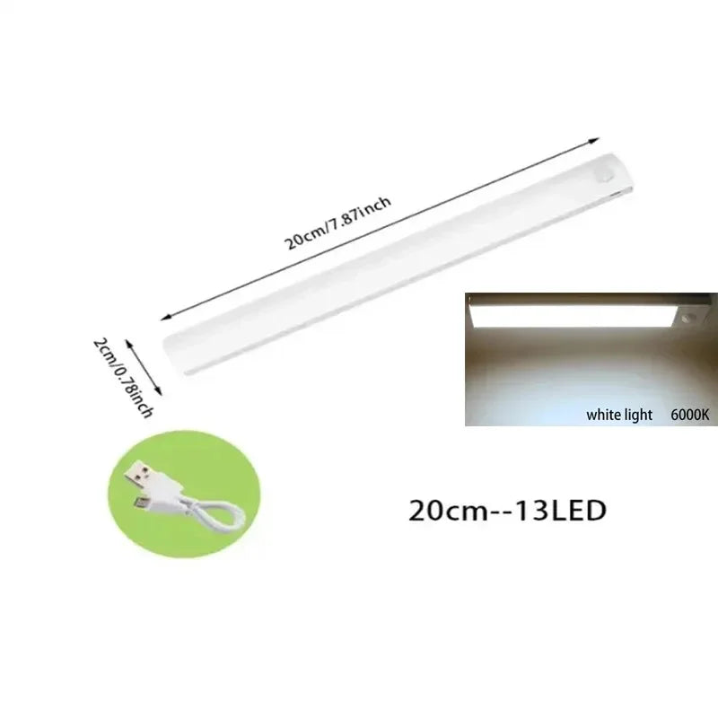 PIR Motion Sensor Rechargeable LED Night Light | Dimmable Magnetic Lamp for Closet St alternate view