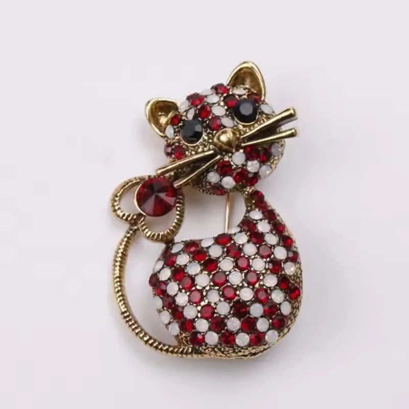 women fashion cat brooch pin jewelry