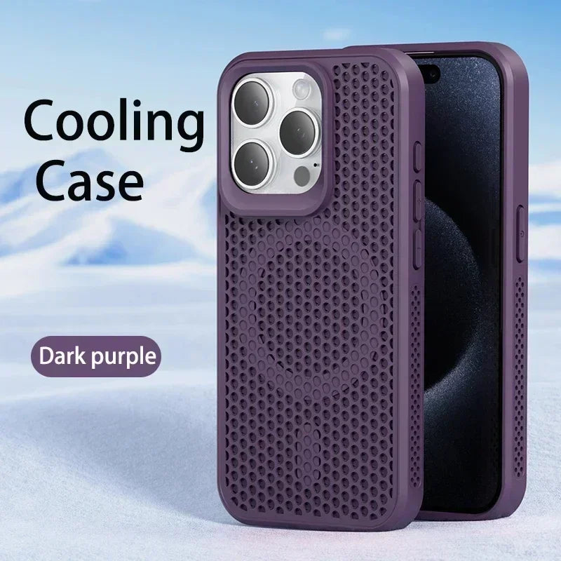 Cooling Heat Dissipation Phone Case For iPhone 17 18 16 15 14 13 12 11 Pro Max Breath lifestyle view