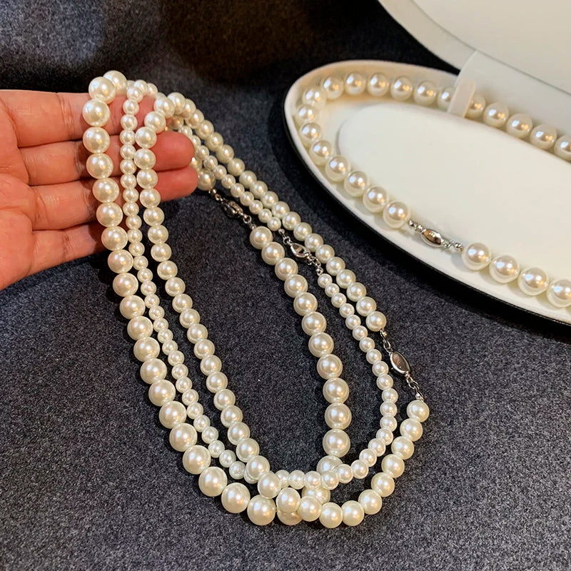 Taoya Imitation Pearl Beaded Necklace | Classic Fashion Jewelry for Women lifestyle view