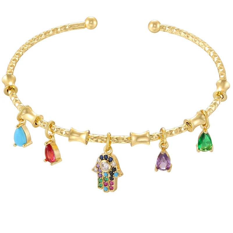 Candy Bracelet Ladies Golden Color Romantic Round Charm Bracelet Ladies Birthday Gift Me detail view