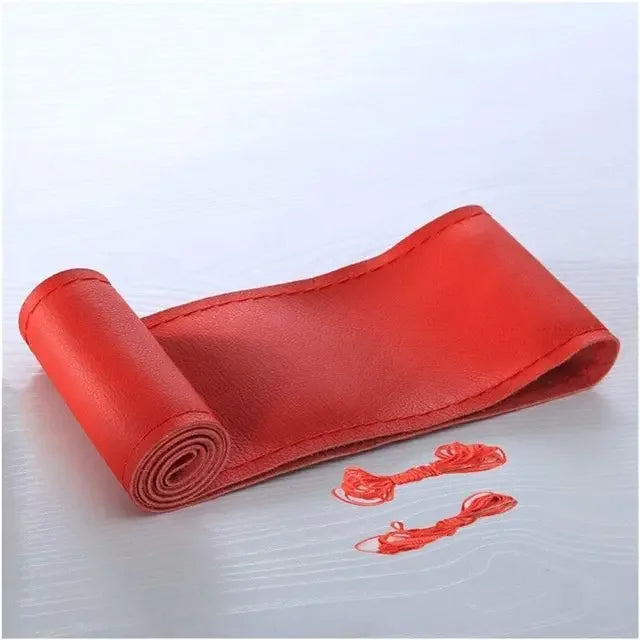 Steering Wheel Cover Faux Leather Needles And Thread DIY Kit