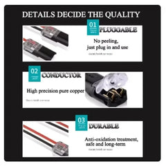 Waterproof Plug Wire Connector 2 Pin Way Cable Plug Car Electric Wire Snap Connectors alternate view