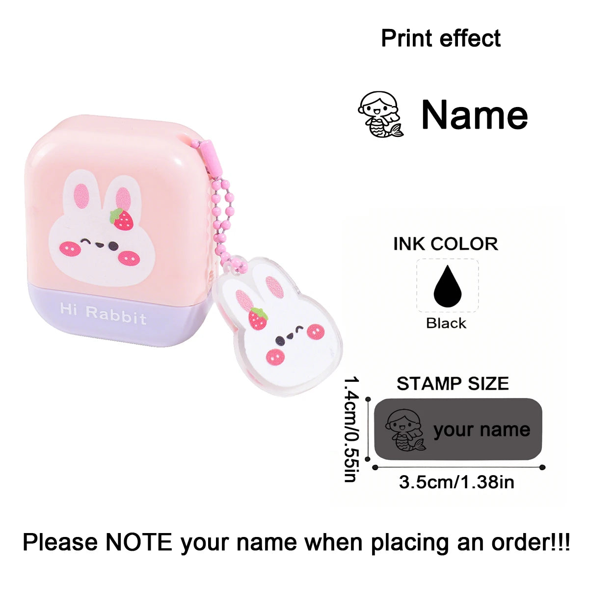 Custom Name Stamp for Clothes and School Uniforms | Personalized Belongings Marker close-up view