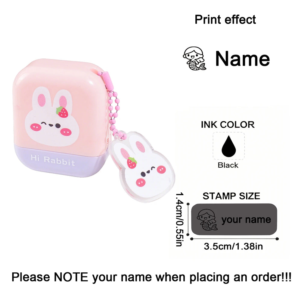 Custom Name Stamp for Clothes and School Uniforms | Personalized Belongings Marker close-up view