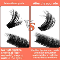 80D-100D 8D Fluffy Cluster Lash Extensions D Curl Mixed Tray Soft Reusable DIY Individua detail view