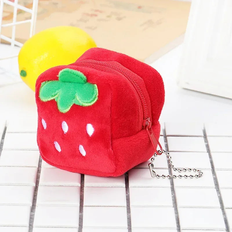 Cute Coin Purse with Keychain | Small Zipper Wallet for Change and Lipstick detail view