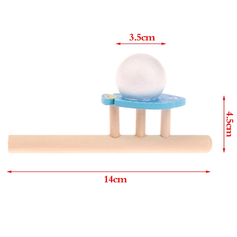 1Pc Wood Floating Blow Pipe Ball Game Toy Board Game for Children Balance Training additional angle