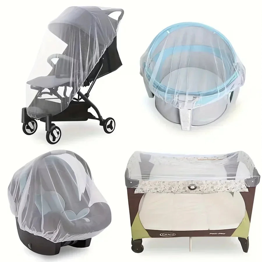 Baby Stroller Mosquito Net with Full Coverage | Sunshade and Windshield Mesh alternate view