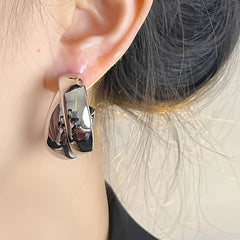 2026 Gold Wide Hoop Clip-On Earrings for Non-Pierced Ears