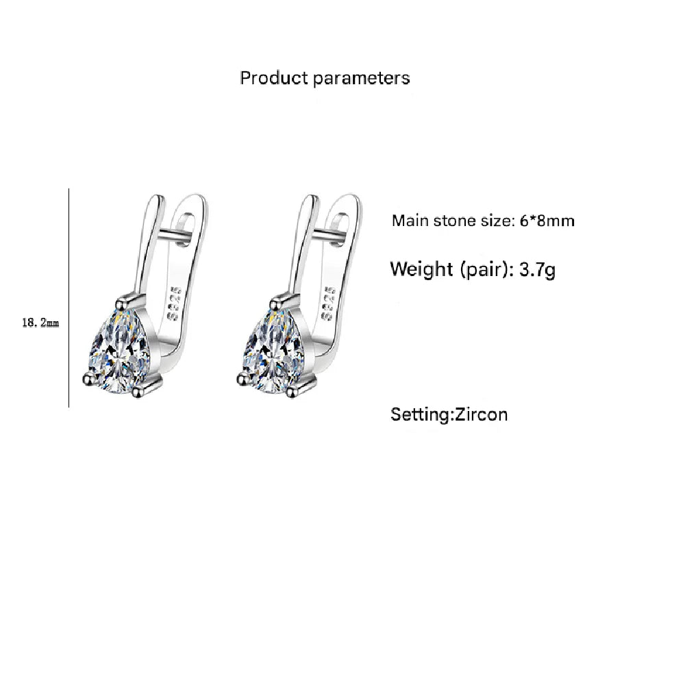 925 Sterling Silver Crystal Zircon Earrings For Women High-End Temperament Tassel Earrings Simple And Versatile Earring Jewelry