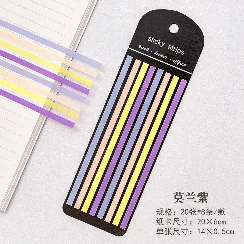 160Pcs Color Stickers Transparent Fluorescent Index Tabs | Sticky Note Flags for Schoo close-up view