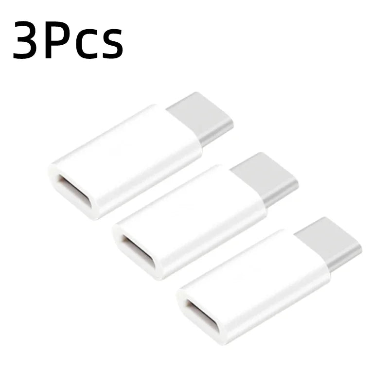 1/3Pcs Micro USB Female To Type C Male Adapter OTG Converter Micro-B To USB-C Connect lifestyle view