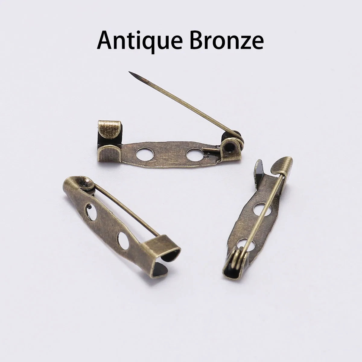 20-50pcs 20 25 32 38mm Brooch Clip Base Pin Blank Safe Lock Brooch Pin Base Badge Holder For DIY Jewelry Making Finding Supplies