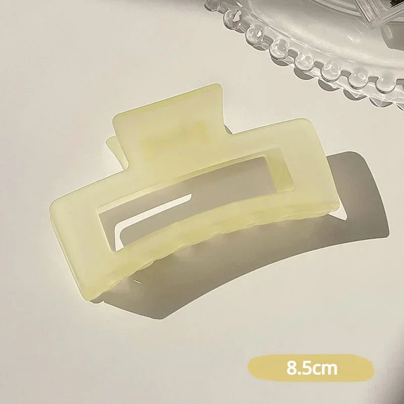 Hair Claw Clip for Women Plastic Transparent Large Crab 2023 close-up view