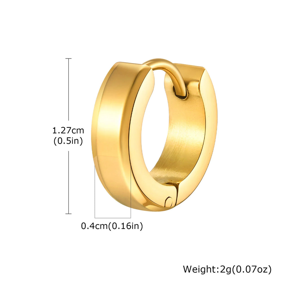 Men Hoop Earrings | Stainless Steel Small Huggies Earrings for Daily Wear lifestyle view