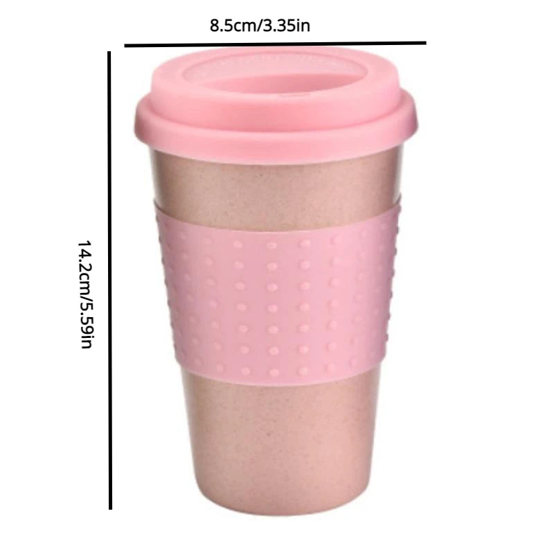 1PC Wheat Straw Mug Creative Drinkware Reusable Bamboo Fibre Ecoffee Cups Eco Friendly T detail view