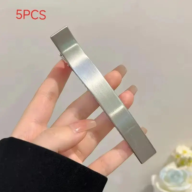 1/5Pcs Bangs Duckbill Clip Korean Women Elegant Hair Clips Barrettes For Girls Metal Hair Claws Hairpin Ponytail Accessories