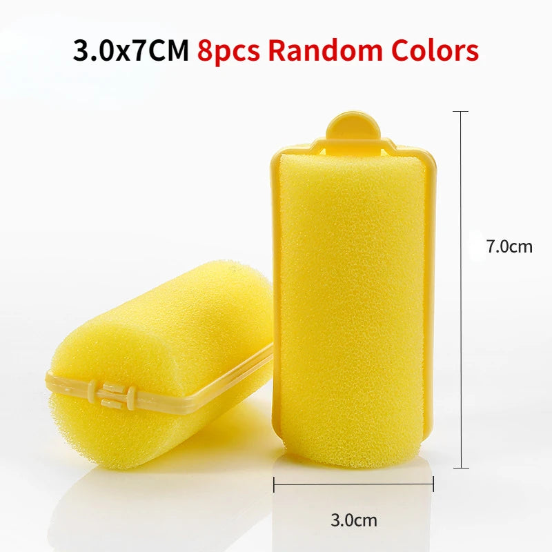 Soft Sponge Foam Cushion Hair Rollers | DIY Home Hair Styling Kit detail view