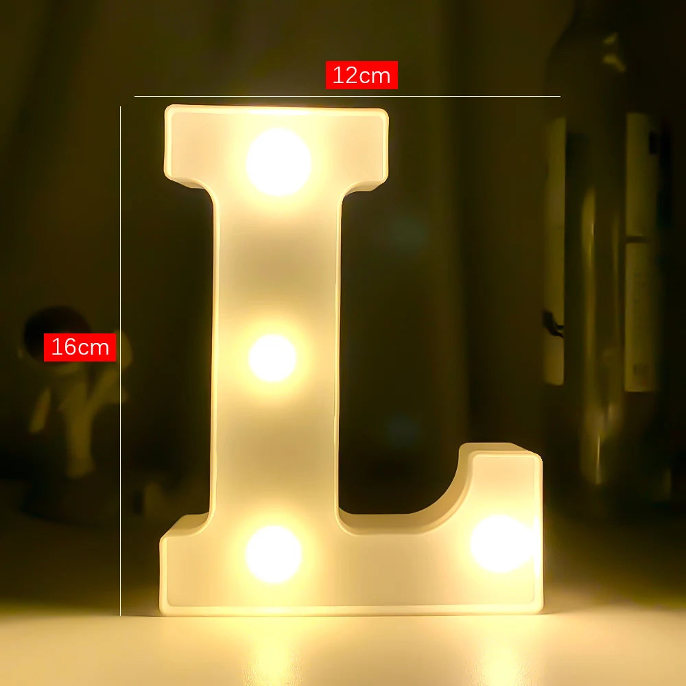 Creative Luminous Letter Night Light | Battery-Powered LED Decor for Parties lifestyle view