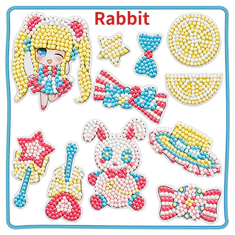 Child Diamond DIY Painting Sticker Set Toys Colorful Cartoon Sticker Handmade Arts additional angle