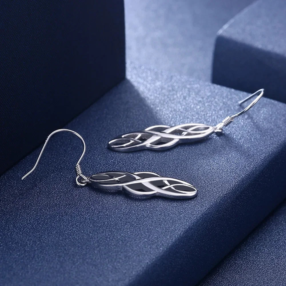 925 Sterling silver Earring For women lady elegant exquisite luxury hook Charms wedding detail view