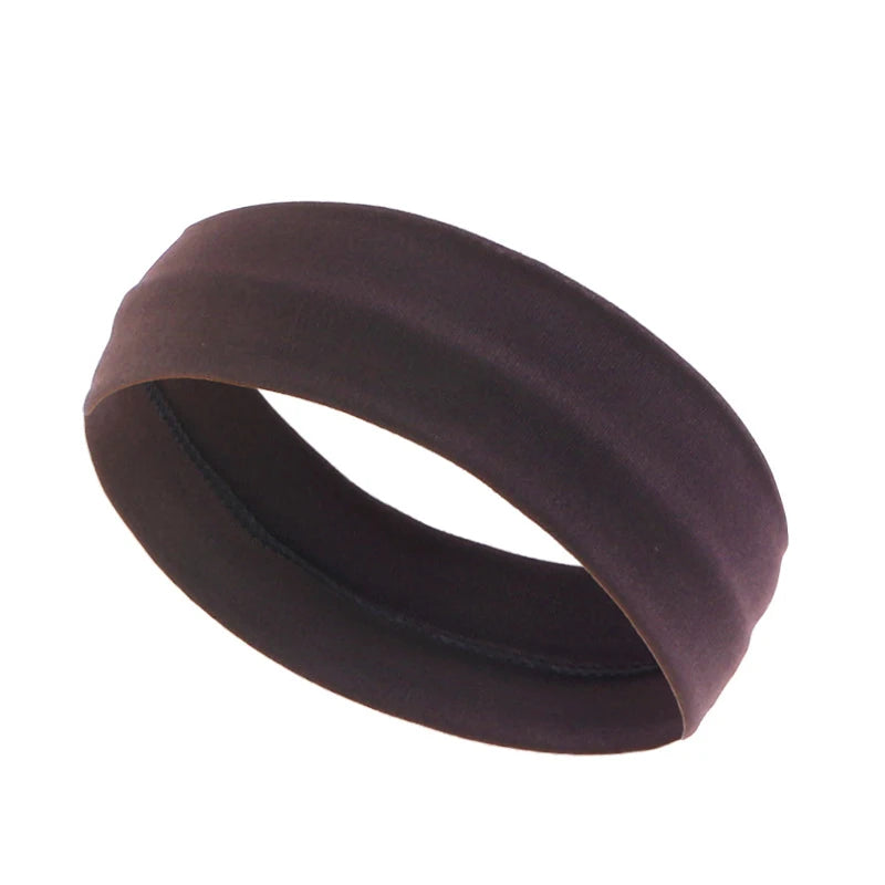 Men Sport Elastic Headbands Thick Non-Slip Sweatband Sports Gym Headband Women Men Br lifestyle view