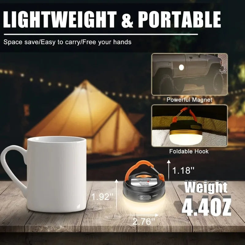 Rechargeable Camping Lantern 1200mAh | Portable LED Tent Light for Outdoor Hiking lifestyle view