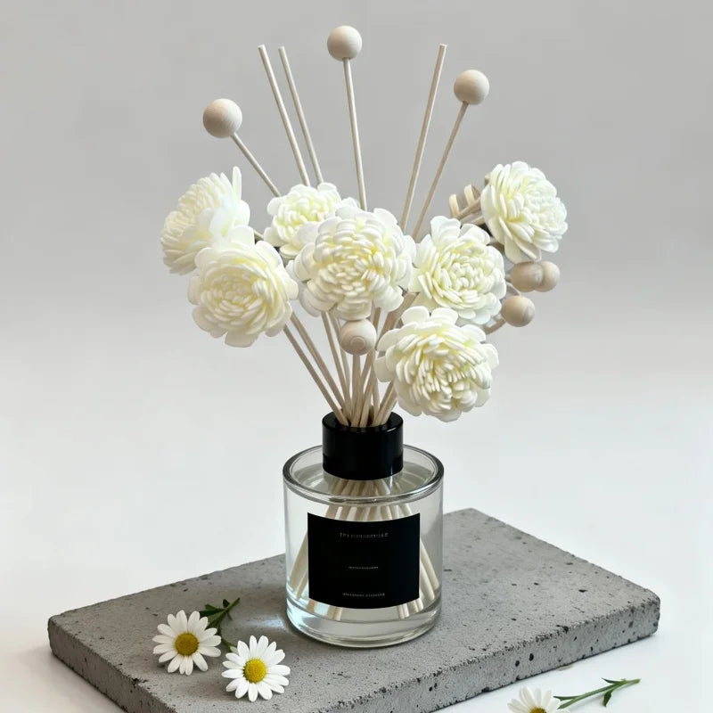 10PCS Artificial Flower Rattled Reed Fragrance Diffuser Sticks | Home Aroma Refills additional angle