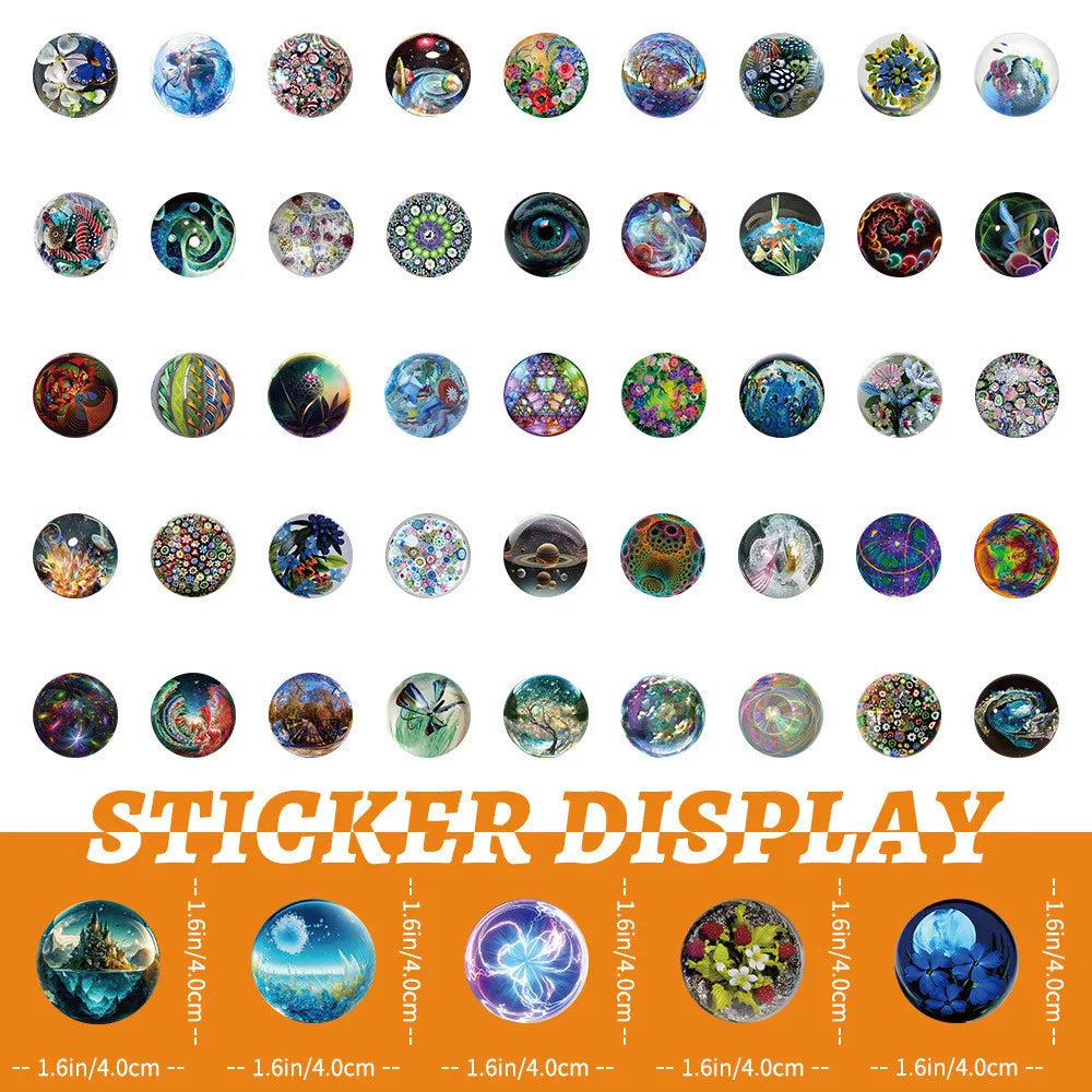100 Cartoon Graffiti Stickers for Helmet Laptop Bike Skateboard | Waterproof Decals close-up view