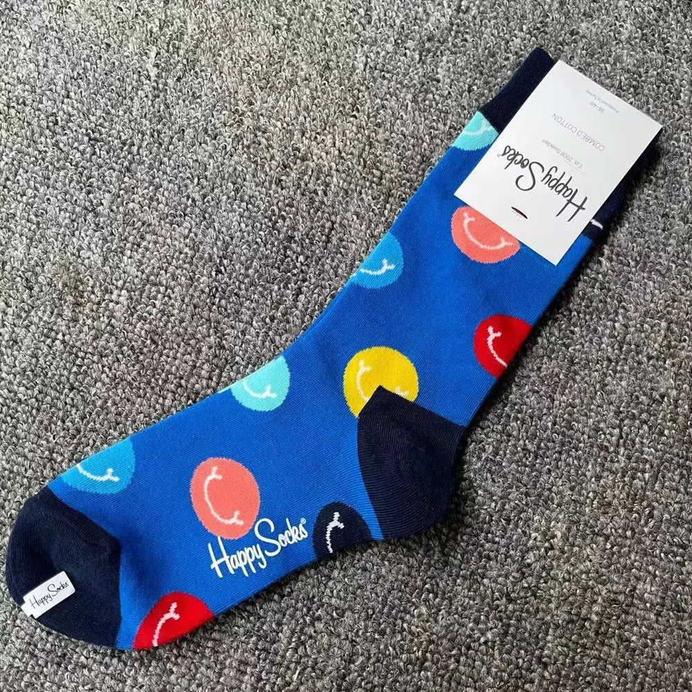Multicoloured Socks Women Men Sports Socks Funky Dress Socks Casual Cotton close-up view