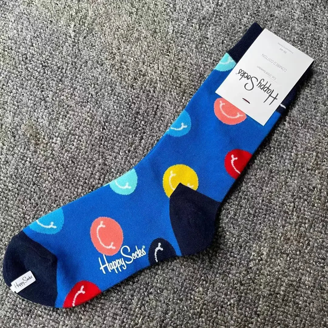 Multicoloured Socks Women Men Sports Socks Funky Dress Socks Casual Cotton close-up view