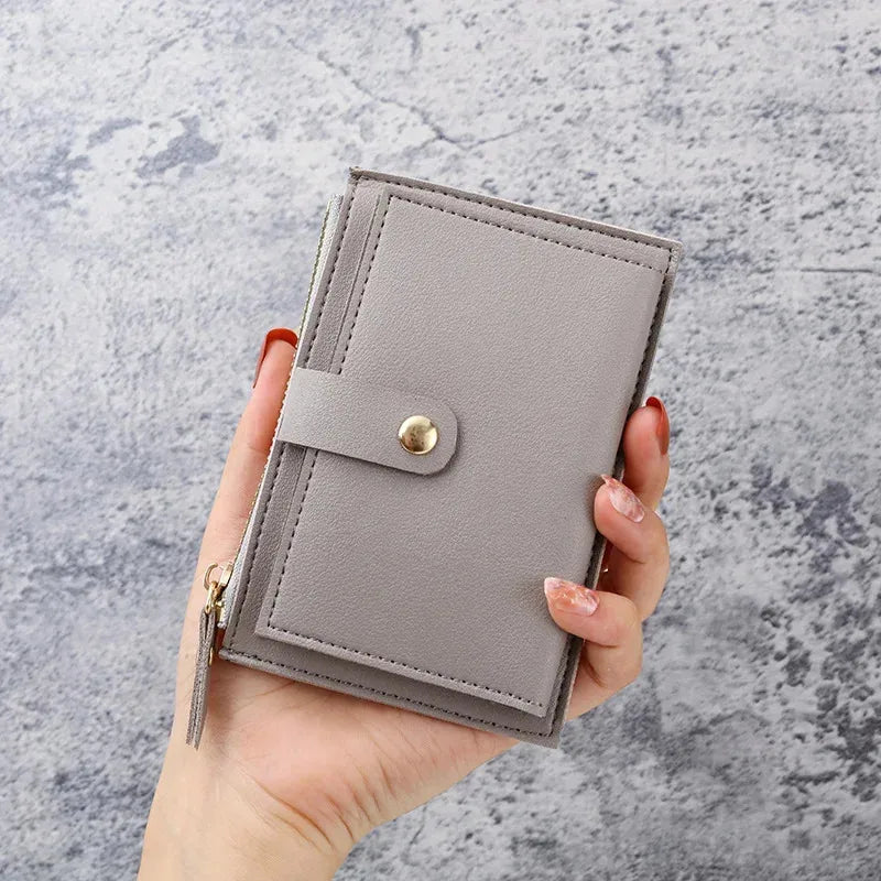 Ultra-Thin PU Leather Wallet for Women | Cute Simple Student Card Purse lifestyle view