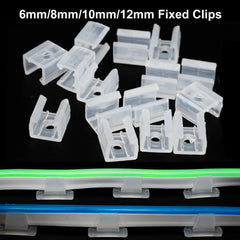 LED Strip Fixing Clips 6mm 8mm 10mm 12mm for 2835 Neon 220V
