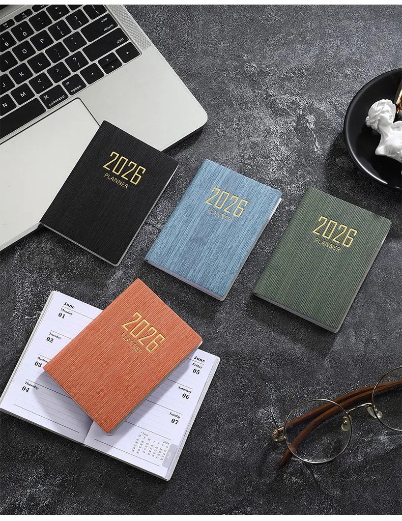 A7 2026 English Planner Book – Mini Pocket Weekly Calendar