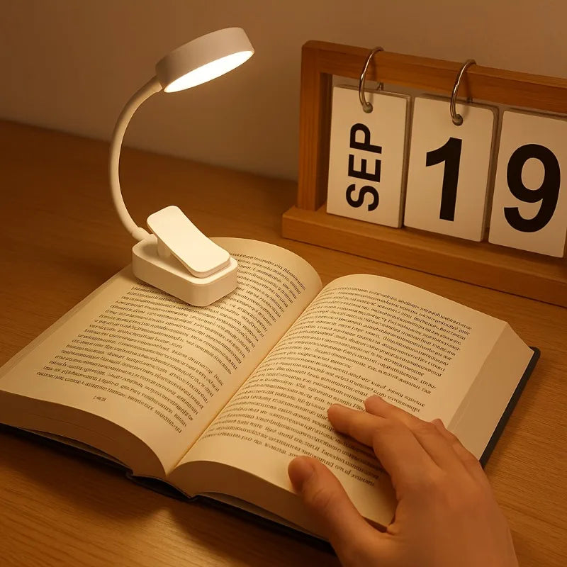 1pc USB Charging Adjustable Reading Light -3 Color Modes, Eye Protection LED, Porta additional angle