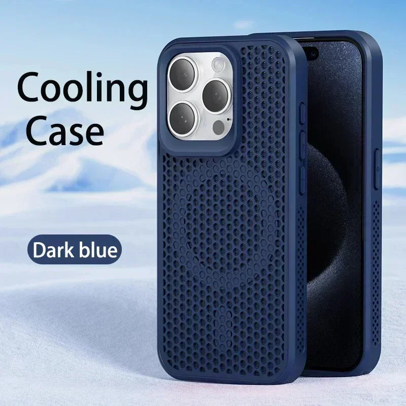 Cooling Heat Dissipation Phone Case For iPhone 17 18 16 15 14 13 12 11 Pro Max Brea additional angle