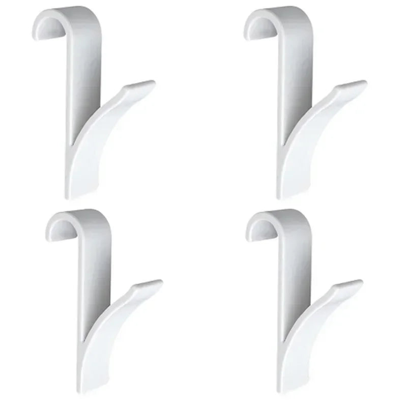 Kitchen Bathroom Hanger Clips Storage Racks White Clear Hanger Heated Towel Radiato additional angle