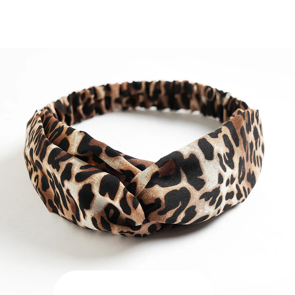 Fashion Bohemian Style Hair Bands Elastic Yoga Headband Women Headwear Print Vintage Cro detail view